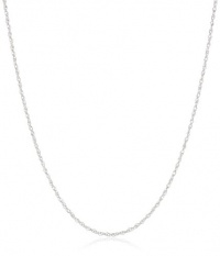 Duragold 14k White Gold Solid Perfectina Chain Necklace (1.0mm), 16