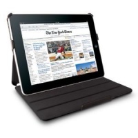 Technocel Leather Flip Book Case/Folio for Apple iPad (1st Generation) (Black)