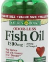 Nature's Bounty Odorless Fish Oil 1200mg (value Size), 200-Count, Omega 3