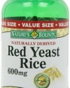 Nature's Bounty Red Yeast Rice, 600 mg, 250 Capsules