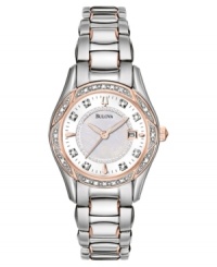 Wow the crowd with this dazzlingly designed watch from Bulova.