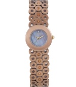 Become the center of attention with this uniquely designed timepiece from Carolee.