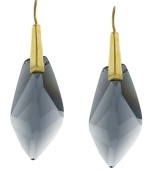 Dressy and decorative. Featuring black faceted glass accents, Vince Camuto's delicate drop earrings will add glamour to your style for both day and evening. Crafted in gold tone mixed metal. Approximate drop: 3/4 inch.