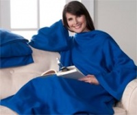 Snuggie Super Soft Fleece Blanket with free Booklight - Blue