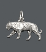 The perfect symbol of strength, this meaningful tiger charm by Rembrandt makes the perfect addition to any charm bracelet or necklace. Crafted in sterling silver. Approximate drop: 3/4 inch.