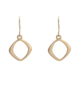 Accessories are a girl's best friend. These simple drops by Kenneth Cole New York add just the right touch with a chic, cut-out diamond shape in worn gold tone mixed metal. Approximate drop: 1-1/4 inches.