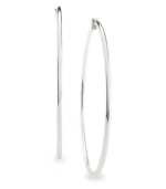 Get noticed in this standout style. Style&co.'s extra large hoop earrings are crafted in silver tone mixed metal. Approximate diameter: 2-1/4 inches.