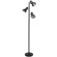 Boston Harbor 65-inch Tall Incandescent Tree Floor Lamp with Fully Adjustable Shades and Oversized Turn Knob Switch, Black Finish