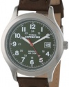 Timex Men's T40051 Expedition Metal Field Olive Dial Brown Leather Strap Watch