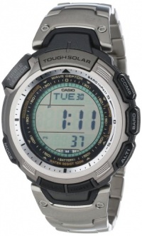 Casio Men's PAW1300T-7V Pathfinder Multi-Band Solar Atomic Silver Watch