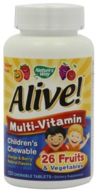 Nature's Way Alive Children's Multi-Vitamin Chewableable Tablets, 120 Count