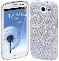 Cimo Bling Sparkle Hard Cover Back Case for Samsung Galaxy S III - White