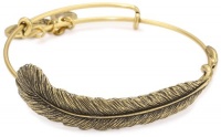 Alex and Ani Spiritual Armor Plume Russian-Gold Bangle Bracelet