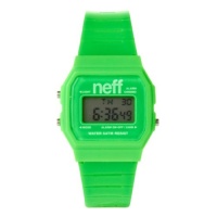 Neff Men's NF0204-green Old School Digital Design Soft PU Strap Watch