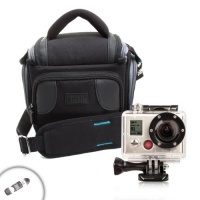 USA Gear Lightweight Durable Camera Bag With Padded Interior Lining for GoPro HD HERO3 HERO2 Cameras: Outdoor / Motorsports / Surf / Helmet / Naked / 960 & Accessories **Includes Cardreader**