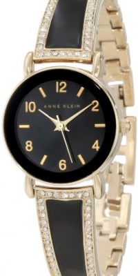 Anne Klein Women's AK/1028BKGB Swarovski Crystal Accented Watch