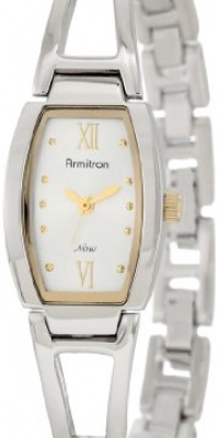 Armitron NOW Women's 75/3661SVTT Two-Tone and Silver Dial Bangle Watch