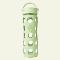 Lifefactory 16-Ounce Glass Beverage Bottle, Spring Green