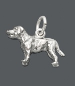 Faithful, loyal, and just a little furry. Sterling silver charm by Rembrandt features a Labrador Retriever -- the perfect addition to your charm bracelet or necklace. Approximate drop: 3/4 inch.