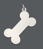 The perfect way to commemorate your furriest best friend. This charm by Rembrandt will make the perfect addition to your charm bracelet or necklace. Crafted in sterling silver, engravable charm features a polished dog bone. Approximate drop: 1-1/4 inches.