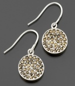 Chic sparkling earrings by Kenneth Cole New York. Featuring marcasite and hematite-plated mixed metal set in silvertone mixed metal. Approximate diameter: 2/5 inch.