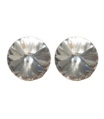 The simplicity of studs combined with extravagant sparkle. Betsey Johnson's round crystal stud earrings add just the right amount of scintillation. Crafted in antique gold tone mixed metal.