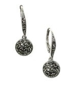 Add a small pop to your look with small, sparkling drops. Judith Jack earrings feature sterling silver circles decorated with glittering marcasite. Approximate drop: 1 inch.