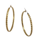 Tie up all the loose ends in this stylish rope design by BCBGeneration. A chic, twisted design shines in rich antique gold tone mixed metal. Approximate diameter: 1-1/2 inches.