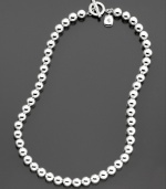 Classic, comfortable shining silvertone beads that will enhance any outfit. Necklace by Lauren Ralph Lauren. Approximate length: 16 inches.