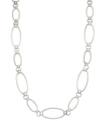 An extra layer adds dimension and elegance to any ensemble. Long oval link necklace from the Lauren Ralph Lauren collection is the perfect last-minute accessory. Crafted in silver tone mixed metal. Approximate length: 36 inches.