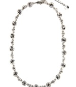 Endless sparkle. Givenchy's imitation rhodium-plated mixed metal collar necklace features crystal glass stones of alternating sizes. Approximate length: 15-7/8 inches + 2-inch extender.