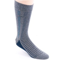 Calvin Klein Men's Broken Stripe Crew Sock, Salt N Pepper, Large