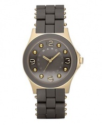 Marc Jacobs Grey and Gold Pelly Silicone Watch #MBM8538