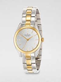 Kate Spade Watches Women's 1YRU0197 Two Tone Seaport Crystal Markers Watch