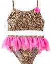 Flapdoodles Girls 2-6X Lilly Leopard 2 Piece, Leopard Print, 4