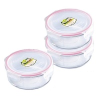 Kinetic 01333 Go Green GlassLock 6 Piece Round Food Storage Set