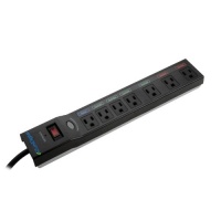 ZuniDigital ZG7000B-15 7 Outlet Digital Smart Green Surge Protector (Black)