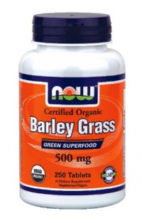 Now Foods Organic Barley Grass 500mg, Tablets, 250-Count