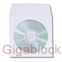 4,000pcs CD DVD White Paper Sleeves Envelopes with Flap and Clear Window