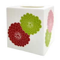 Allure Home Creations Stella Pink Printed Plastic Tissue Box