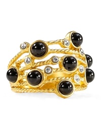 T Tahari Jet and Crystal Ring