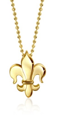 Alex Woo Little Faith 14k Yellow Gold Fleur-de-Lis Pendant Necklace, 16