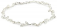 Carolee LUX Sterling Sterling Silver Tiny Crystal Vine Bracelet