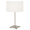 Home Design, Bergen Table Lamp with White Shade (Polished Steel)