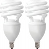 GE 75368 Energy Smart 13-Watt Spiral Compact Fluorescent Bulb, Candelabra Base, 2-Pack