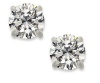 INC International Concepts Earrings, Silver-Tone Round Cubic Zirconia Stud Earrings