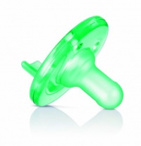 Philips 2 Pack AVENT Soothie Pacifier, Green, 0-3 Months