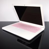 TopCase Transparent PINK Keyboard Silicone Cover Skin for Macbook 13 Unibody (A1342/WHITE) with TOPCASE Mouse Pad