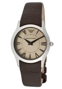 Women's Beige Dial Brown Genuine Leather