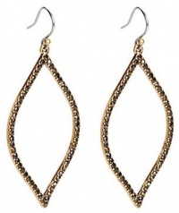 Lucky Brand Pave Moroccan Oblong Earrings in Gold